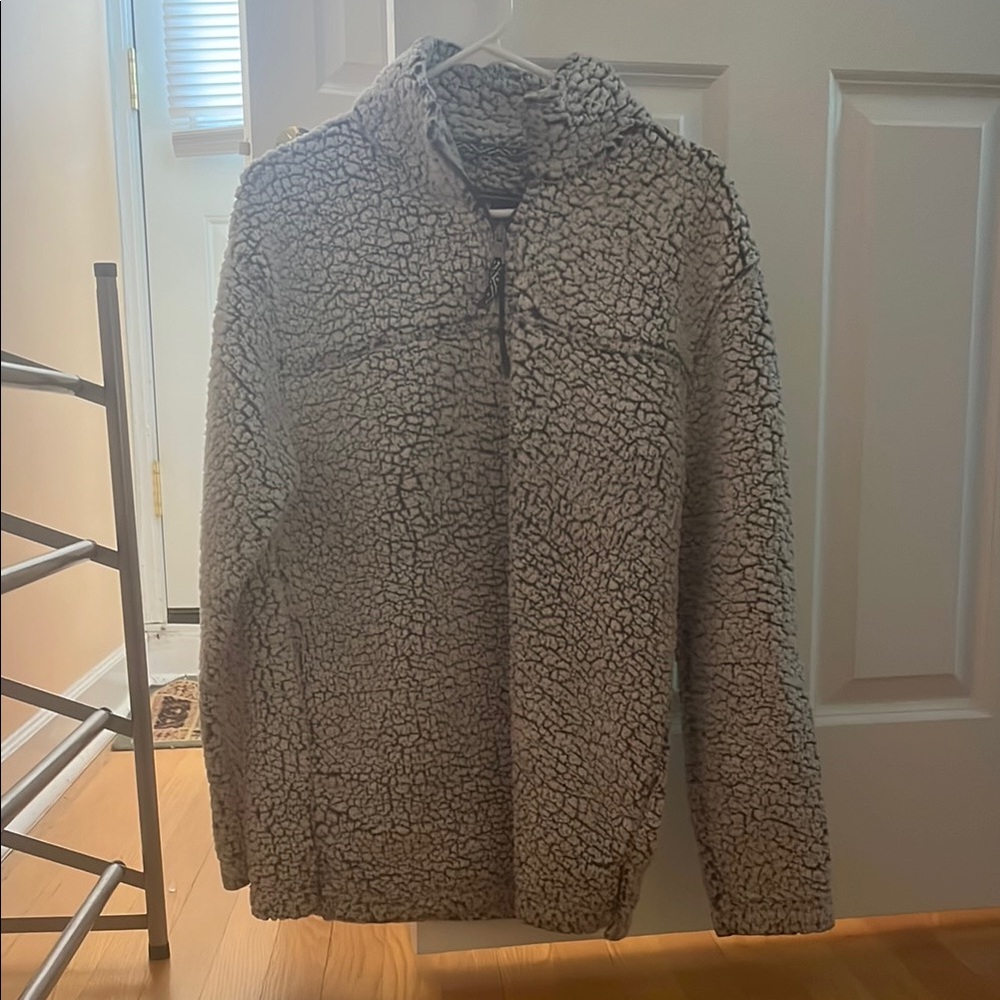 Women's Gray Sherpa Jacket